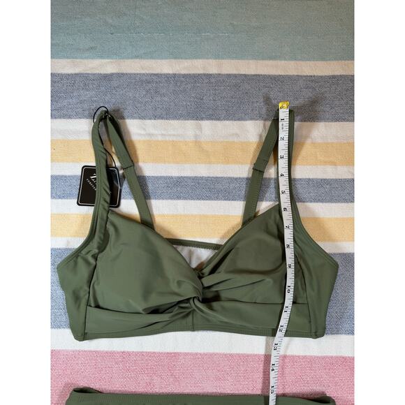 Zaful Olive Green Crisscross Bikini - Size 6 - NWT - Picture 6 of 9